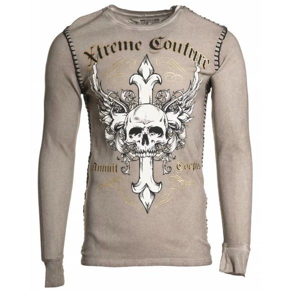 XTREME COUTURE by AFFLICTION Men's Thermal ANNUIT - Picture 1 of 9